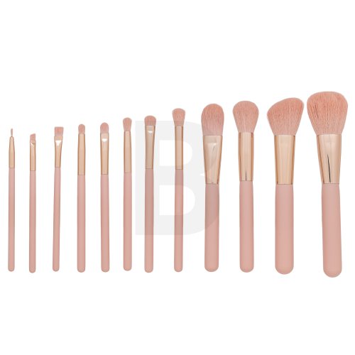 Makeup Brush Set Pink 12 Pcs