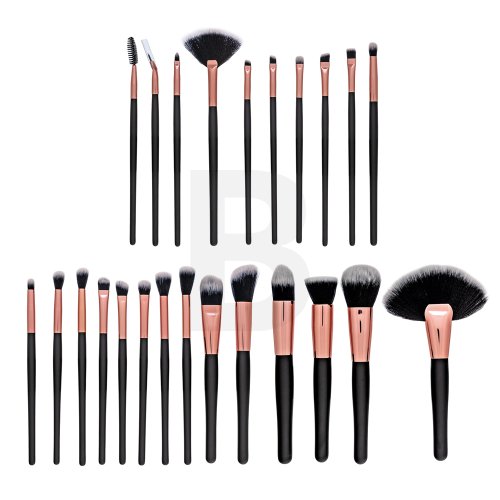 Makeup Brush Set Black 24 Pcs